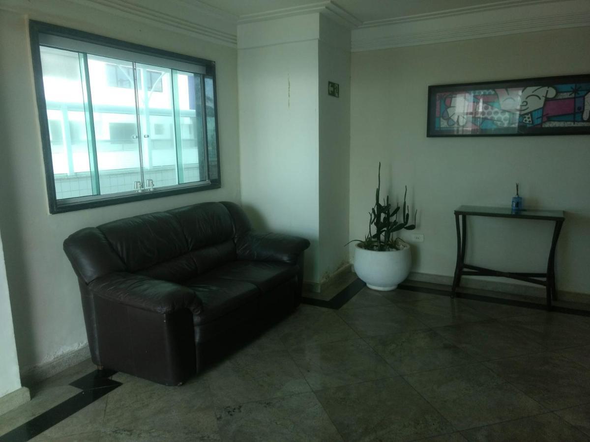 Belo Apartamento Com Vistas Para O Mar - Pe Na Areia - Churrasqueira Na Varanda برايا جراندي المظهر الخارجي الصورة